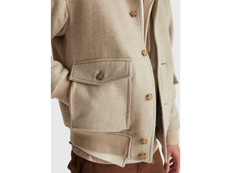 bomber jacket in wool blend
