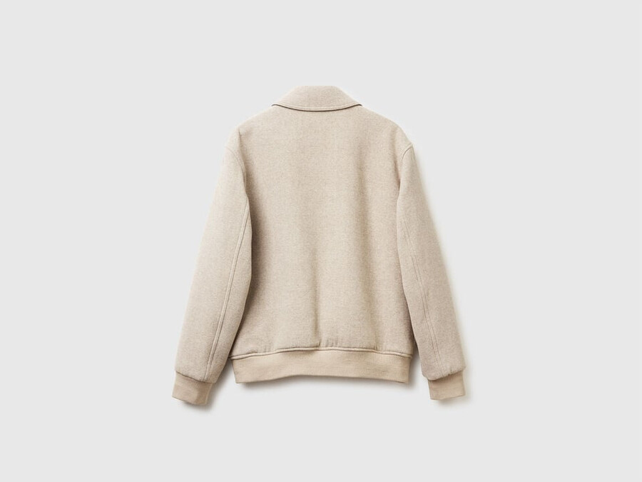 bomber jacket in wool blend