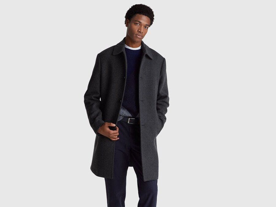 cotton blend coat