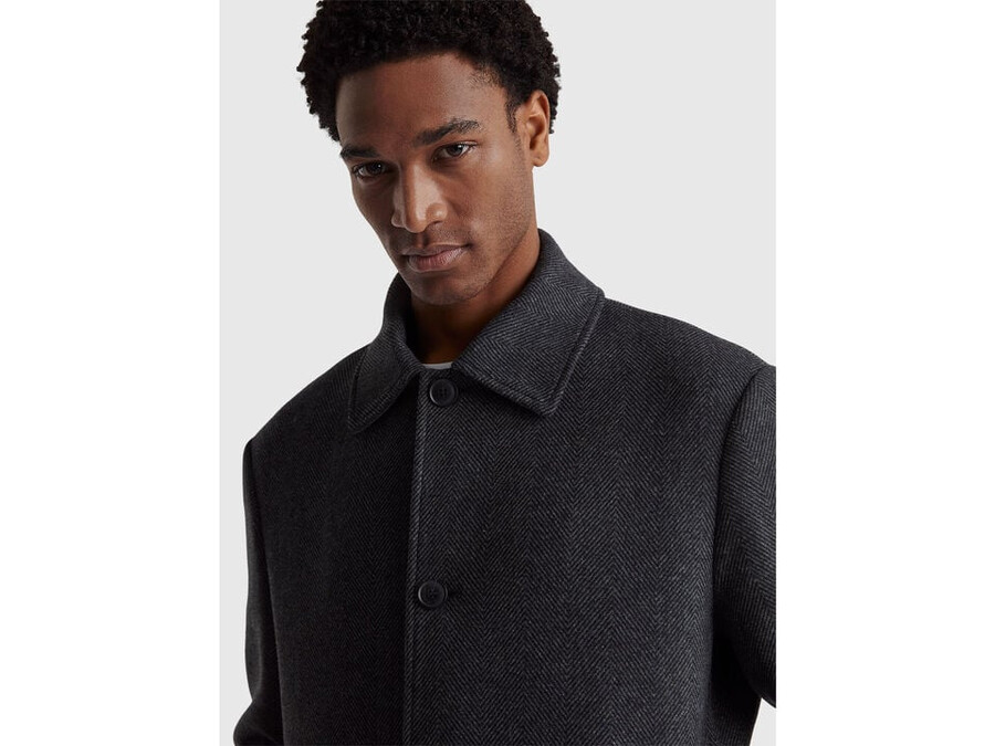 cotton blend coat