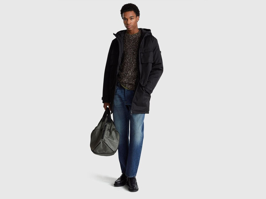 padded parka in cotton and nylon