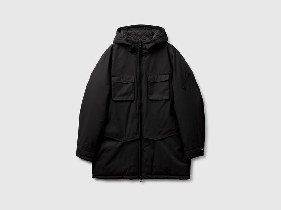 padded parka in cotton and nylon