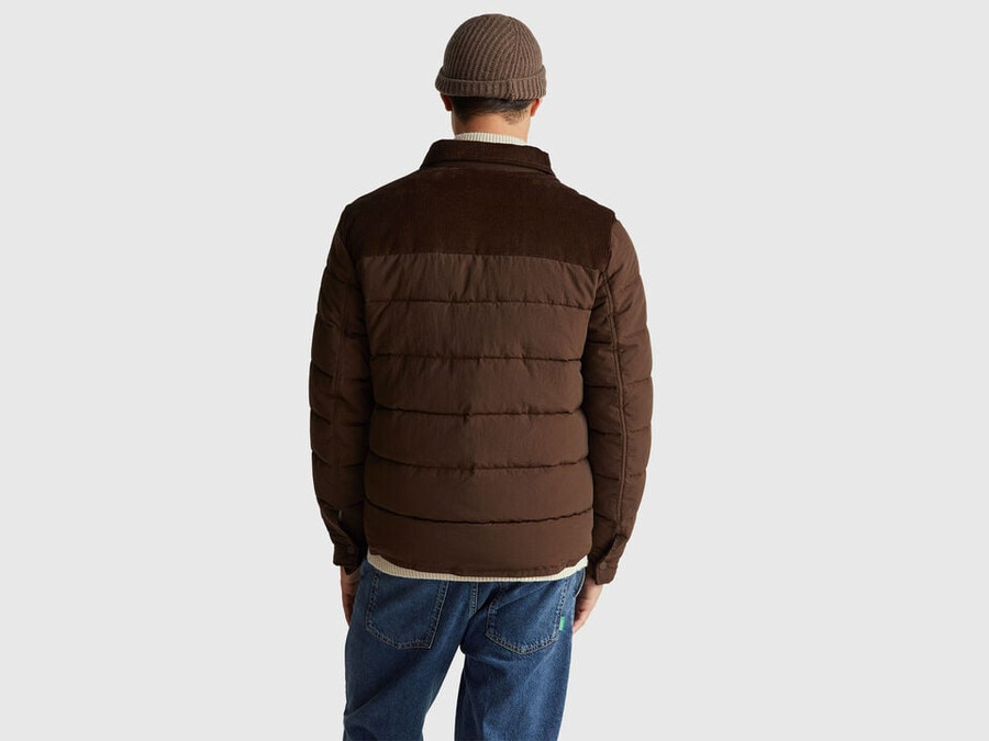 corduroy and nylon jacket