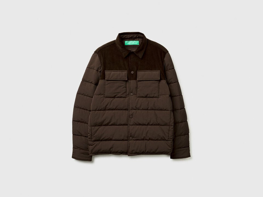 corduroy and nylon jacket