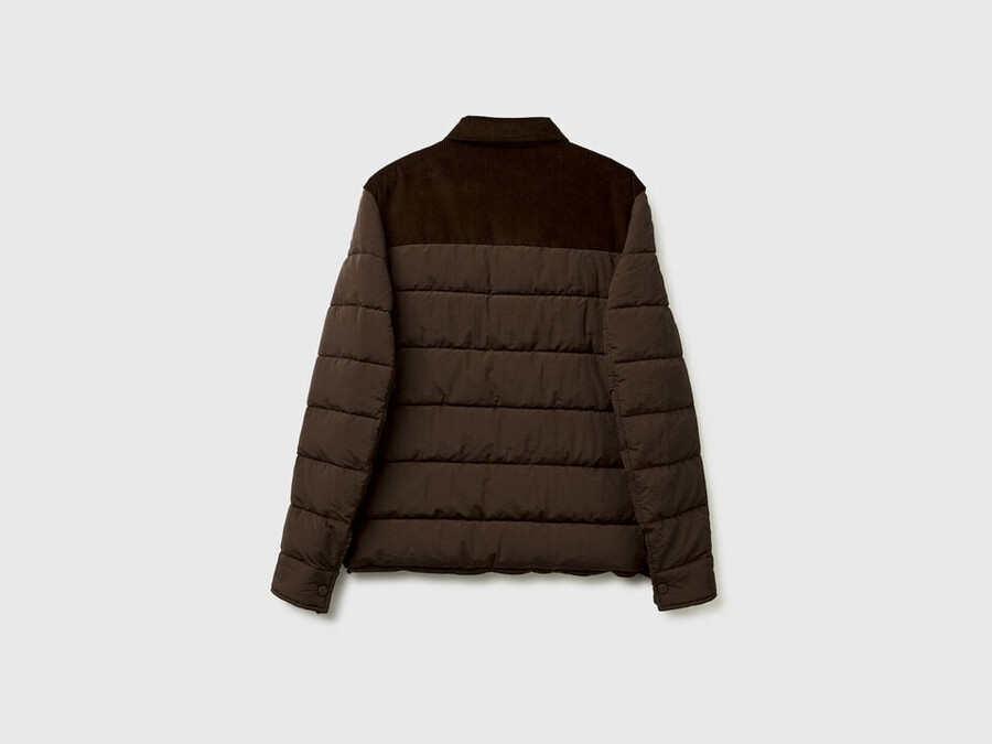 corduroy and nylon jacket