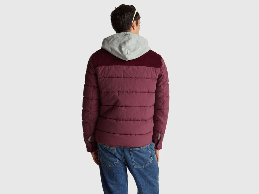 corduroy and nylon jacket