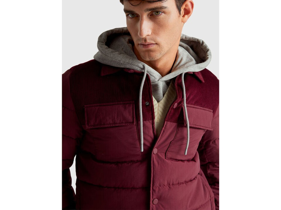 corduroy and nylon jacket