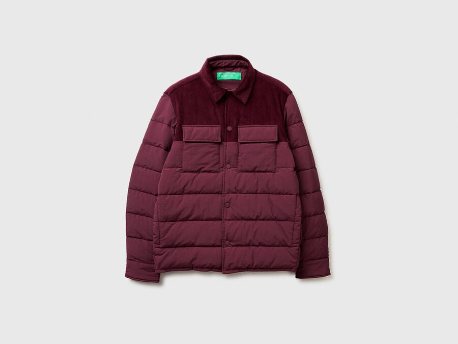 corduroy and nylon jacket