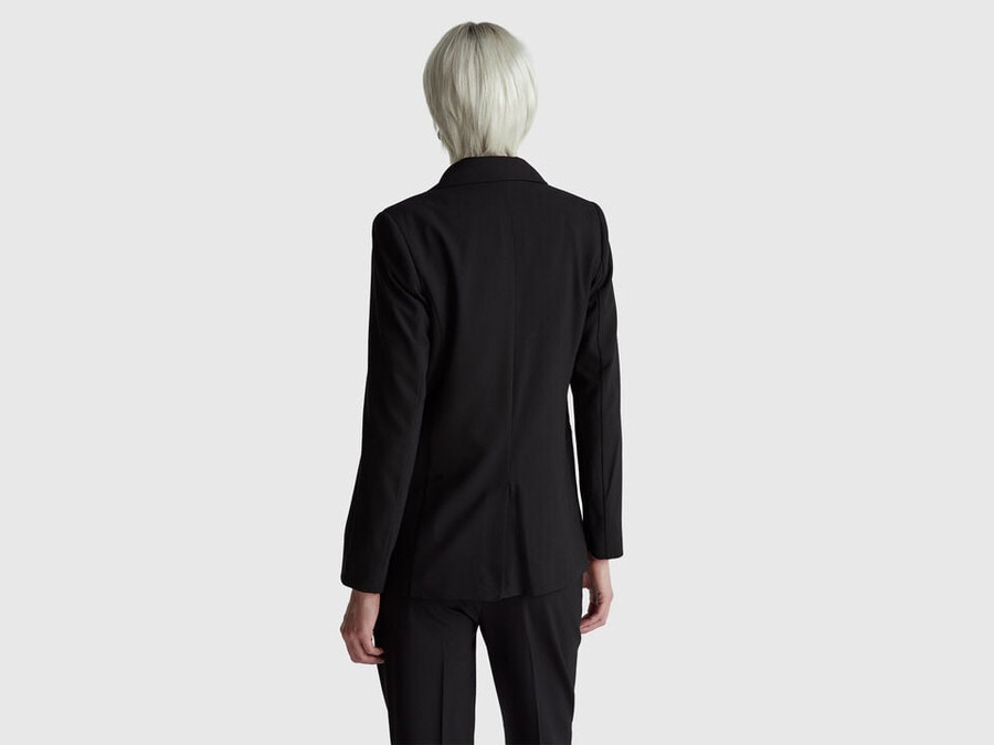 blazer in stretch viscose blend