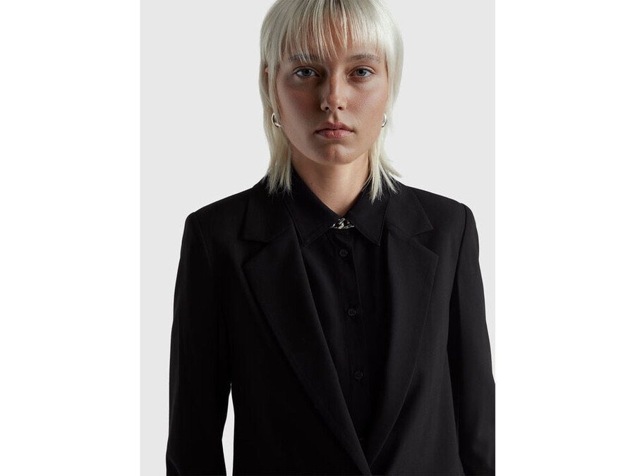 blazer in stretch viscose blend