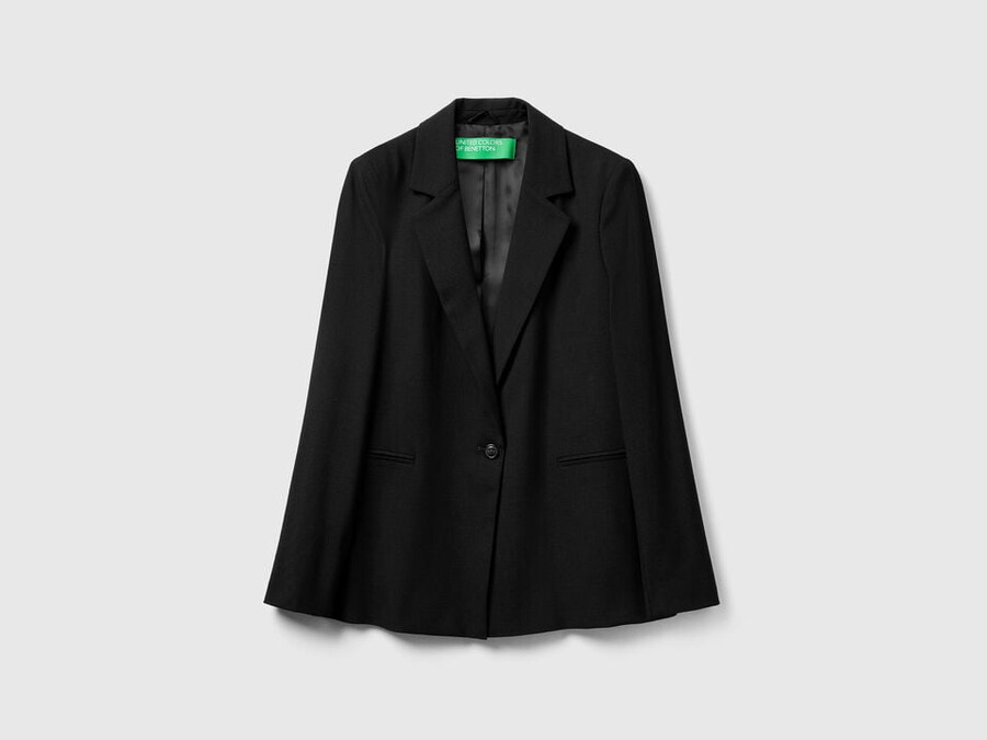 blazer in stretch viscose blend