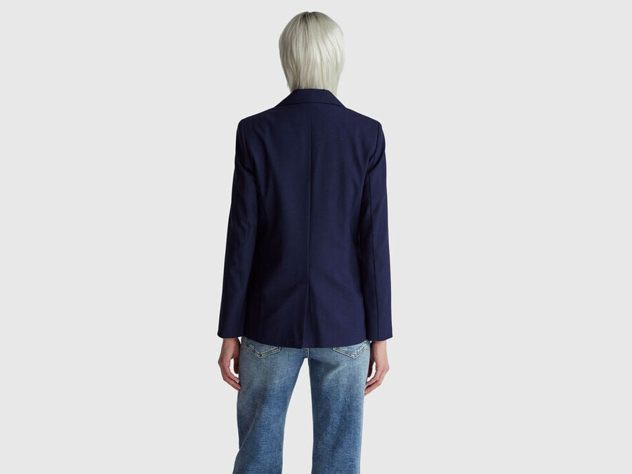 blazer in stretch viscose blend