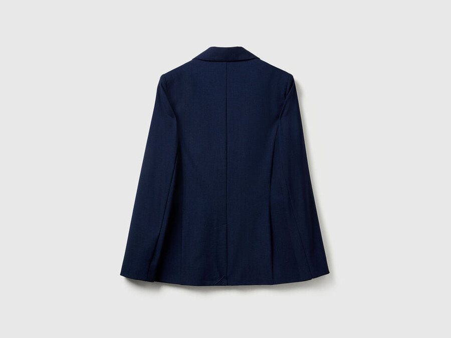 blazer in stretch viscose blend