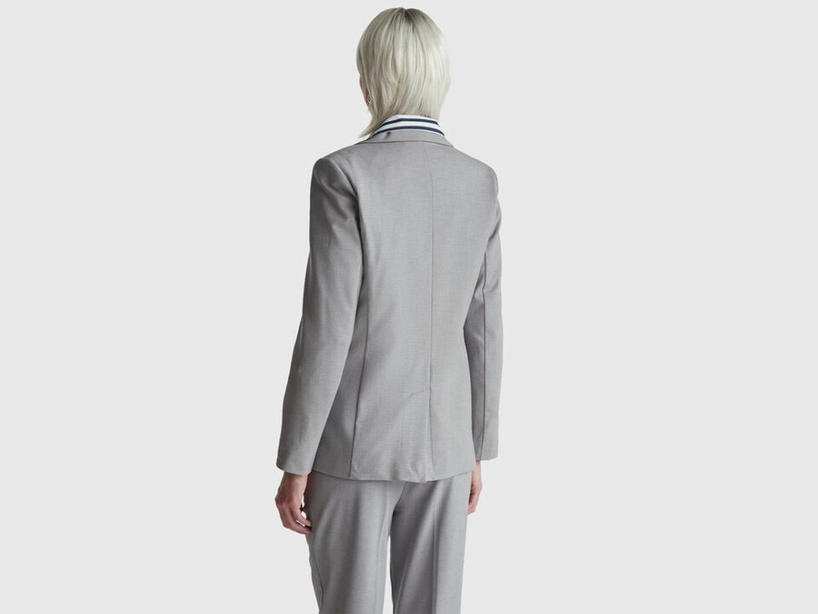blazer in stretch viscose blend