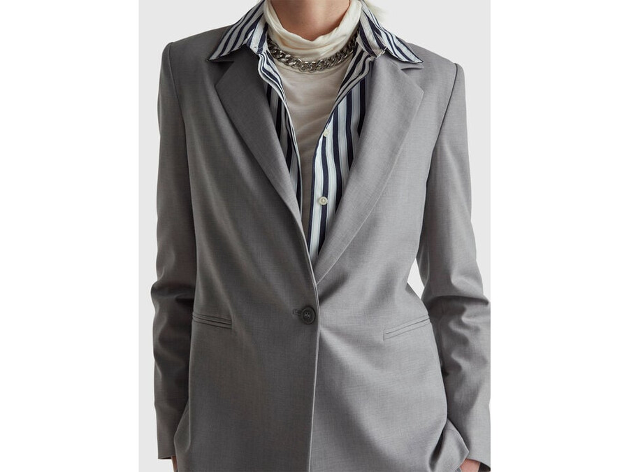 blazer in stretch viscose blend