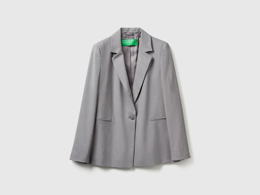 blazer in stretch viscose blend