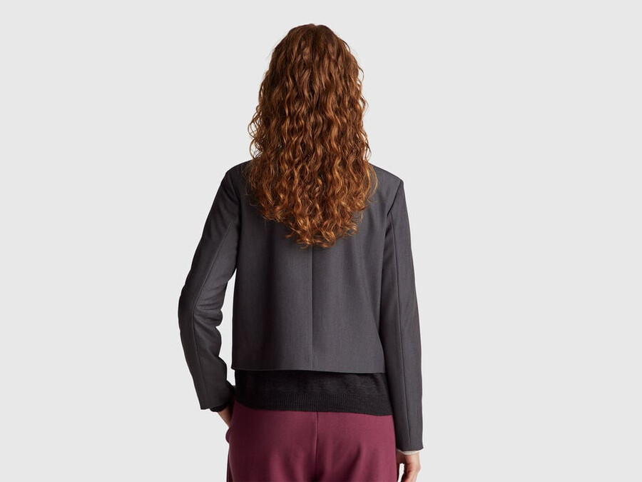 stretch viscose blend jacket