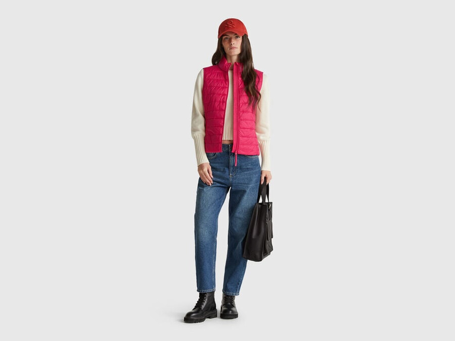 slim fit padded vest