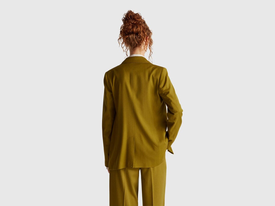double-breasted jacket in viscose blend