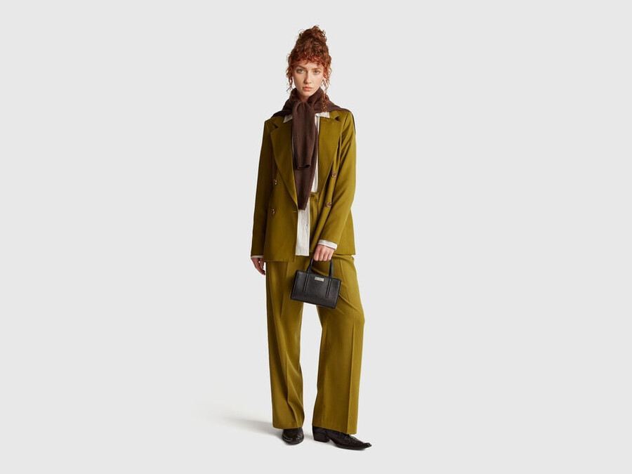 double-breasted jacket in viscose blend