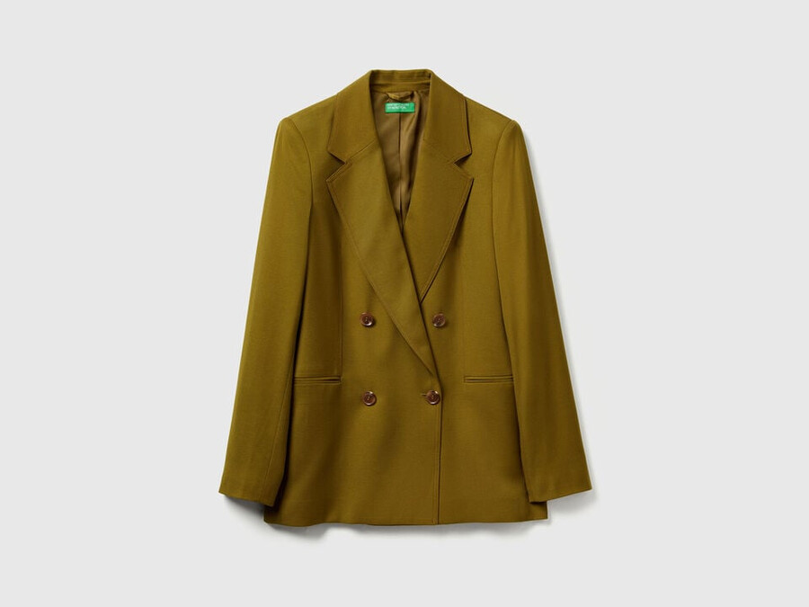 double-breasted jacket in viscose blend