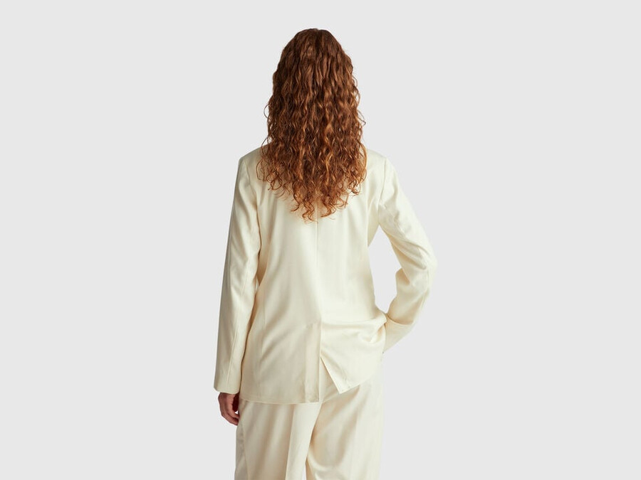 double-breasted jacket in viscose blend