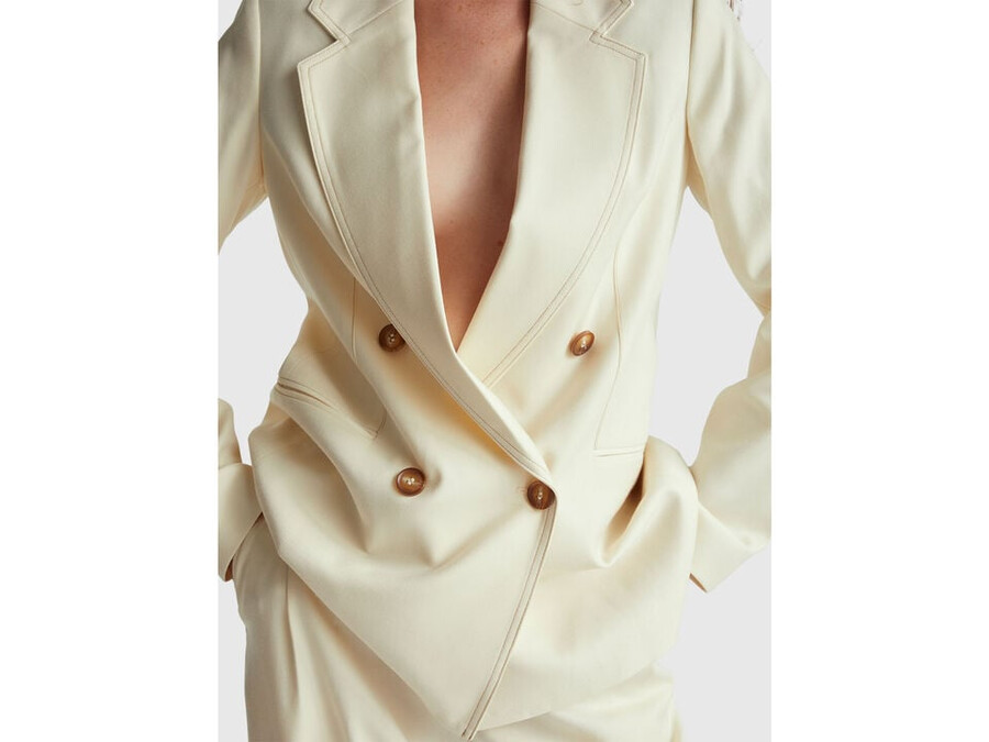 double-breasted jacket in viscose blend