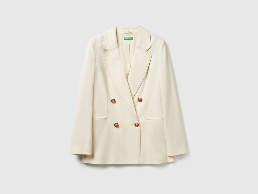 double-breasted jacket in viscose blend