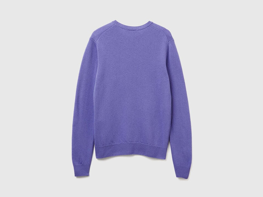 periwinkle crew neck sweater in merino wool
