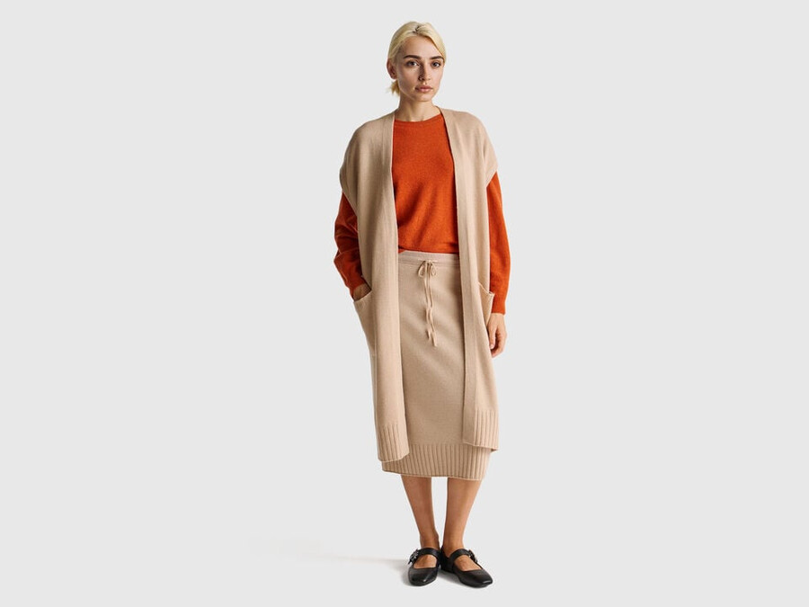 long cardigan in cashmere blend