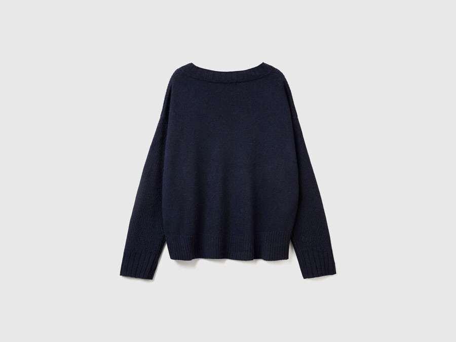 v-neck sweater in wool blend