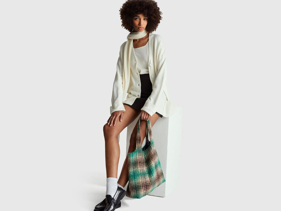 oversized fit cardigan in wool blend