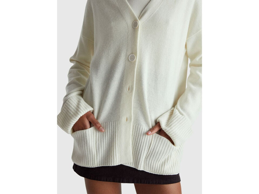 oversized fit cardigan in wool blend
