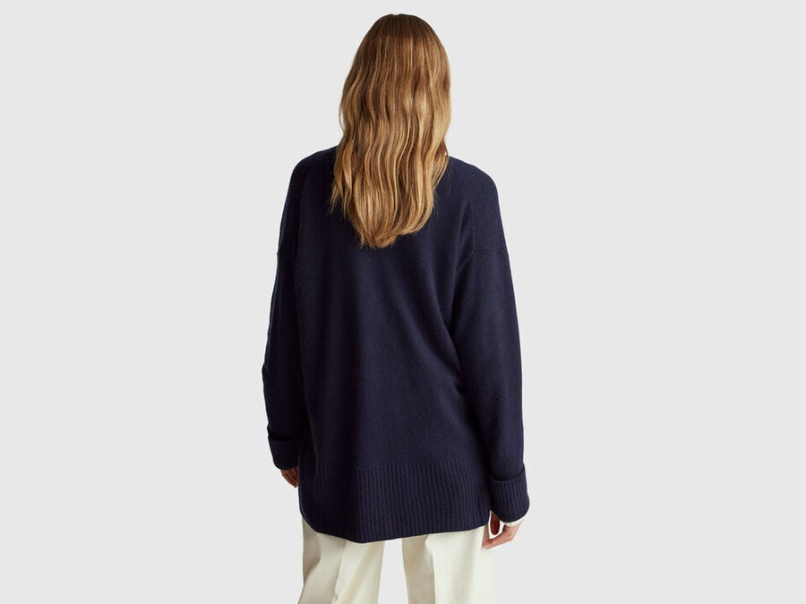 oversized fit cardigan in wool blend