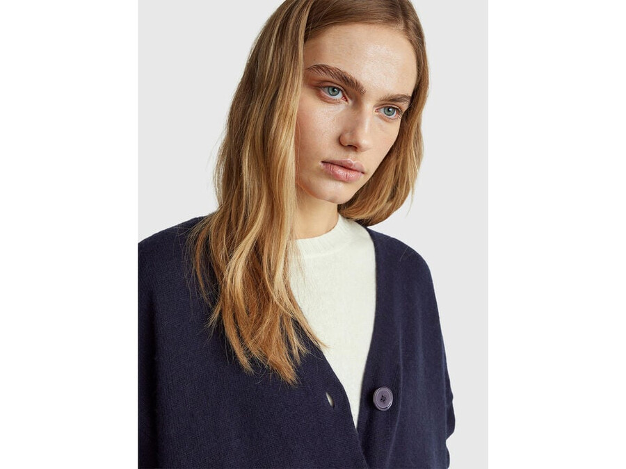 oversized fit cardigan in wool blend