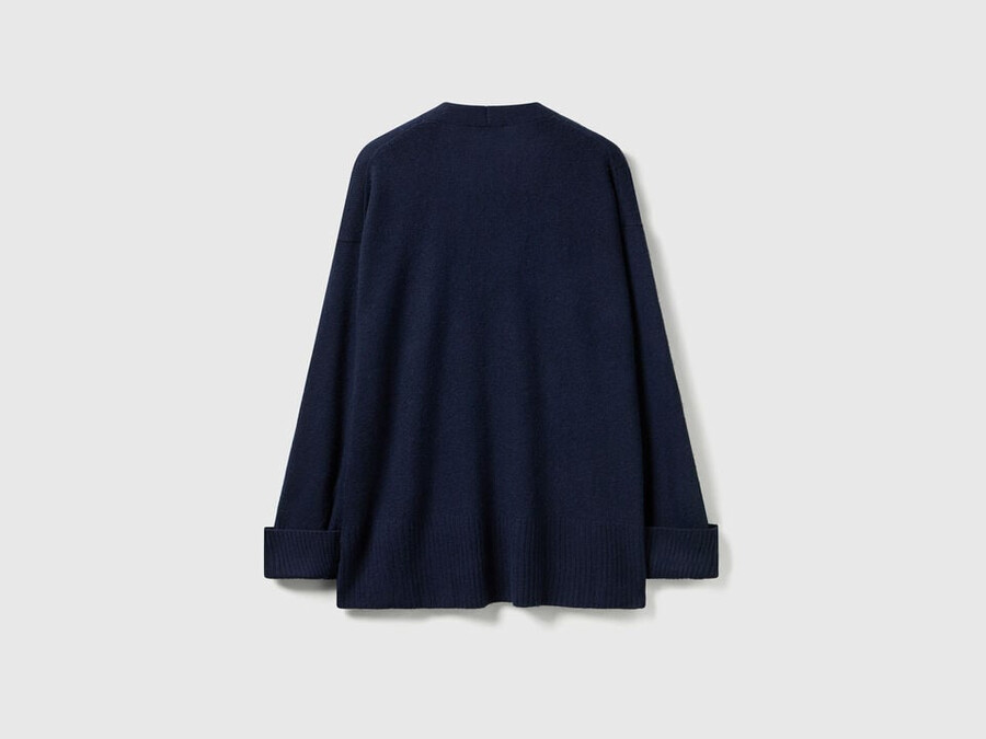 oversized fit cardigan in wool blend