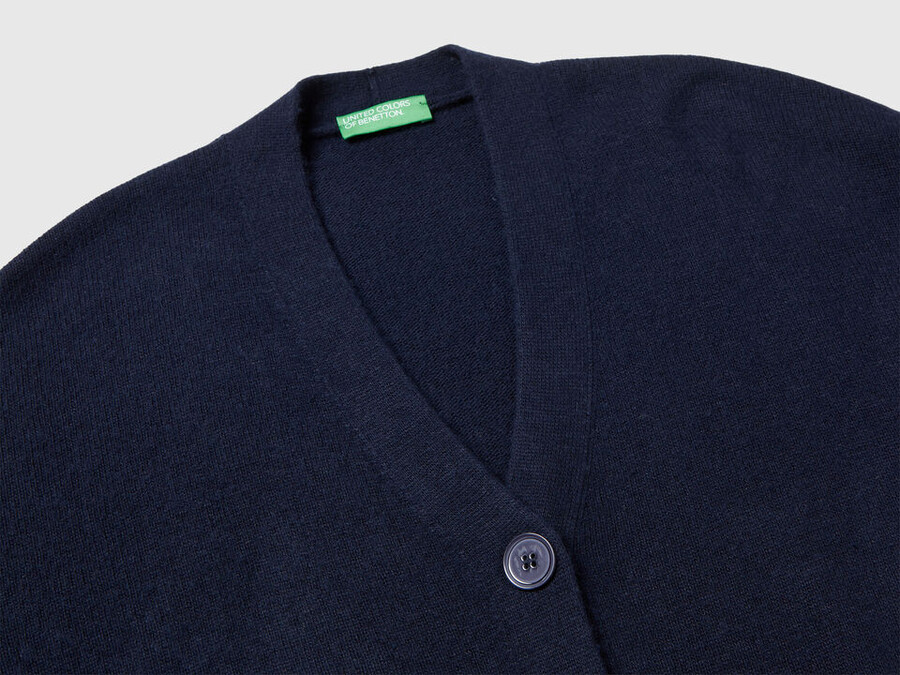 oversized fit cardigan in wool blend