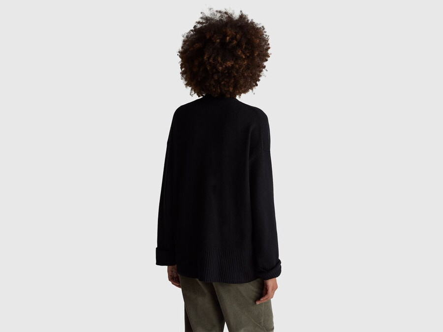 oversized fit cardigan in wool blend