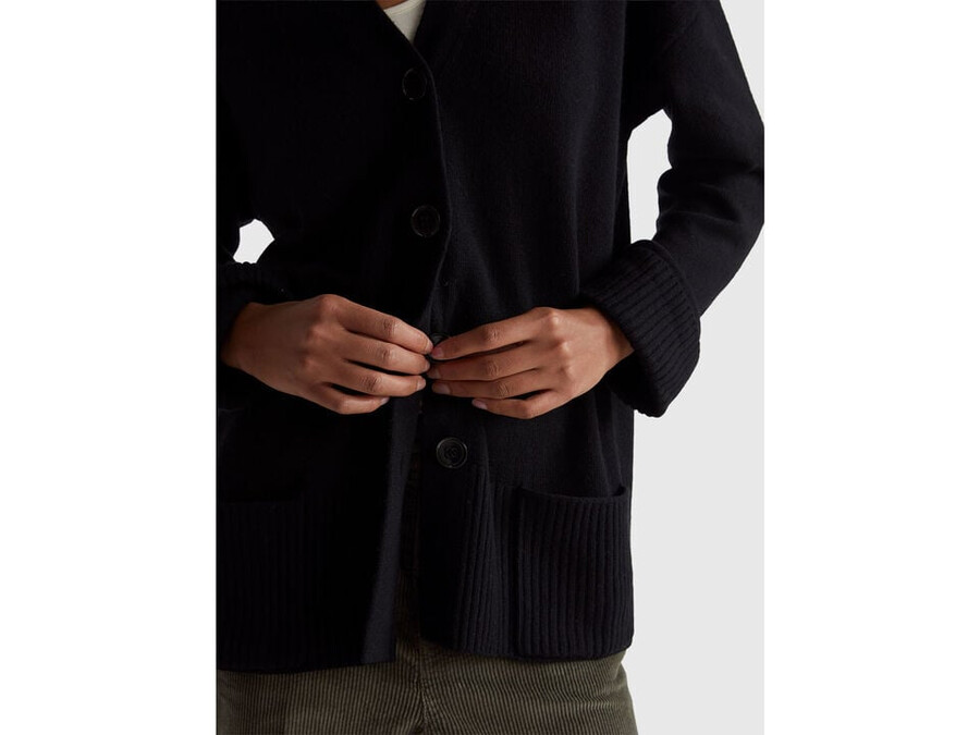 oversized fit cardigan in wool blend