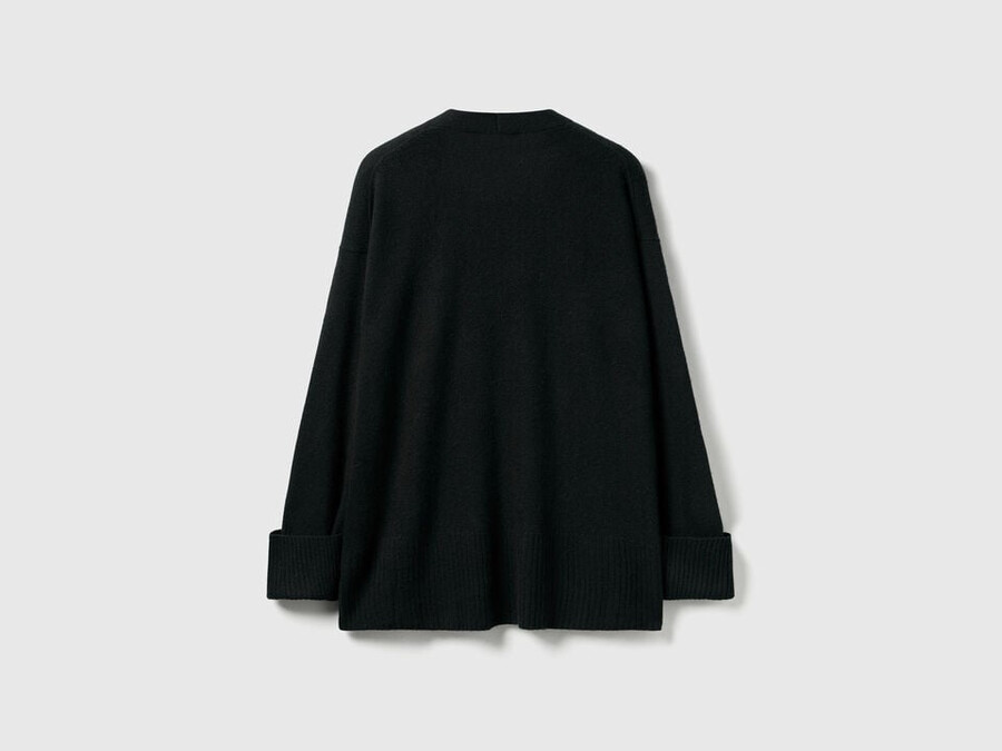 oversized fit cardigan in wool blend