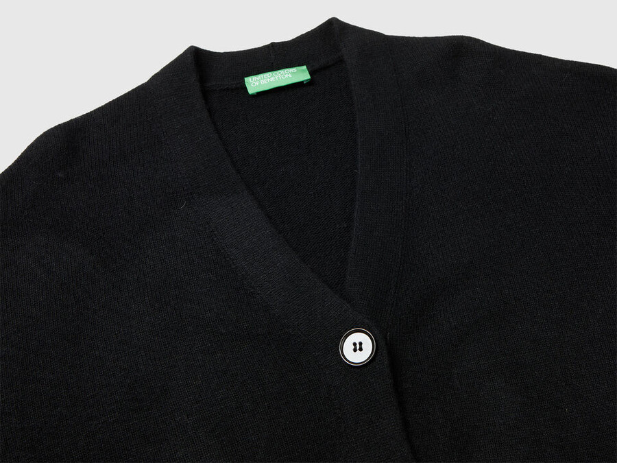 oversized fit cardigan in wool blend