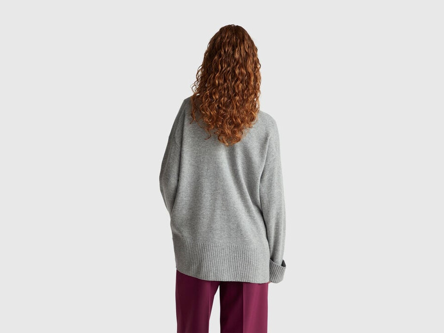 oversized fit cardigan in wool blend