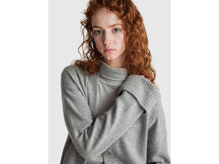 oversized fit cardigan in wool blend