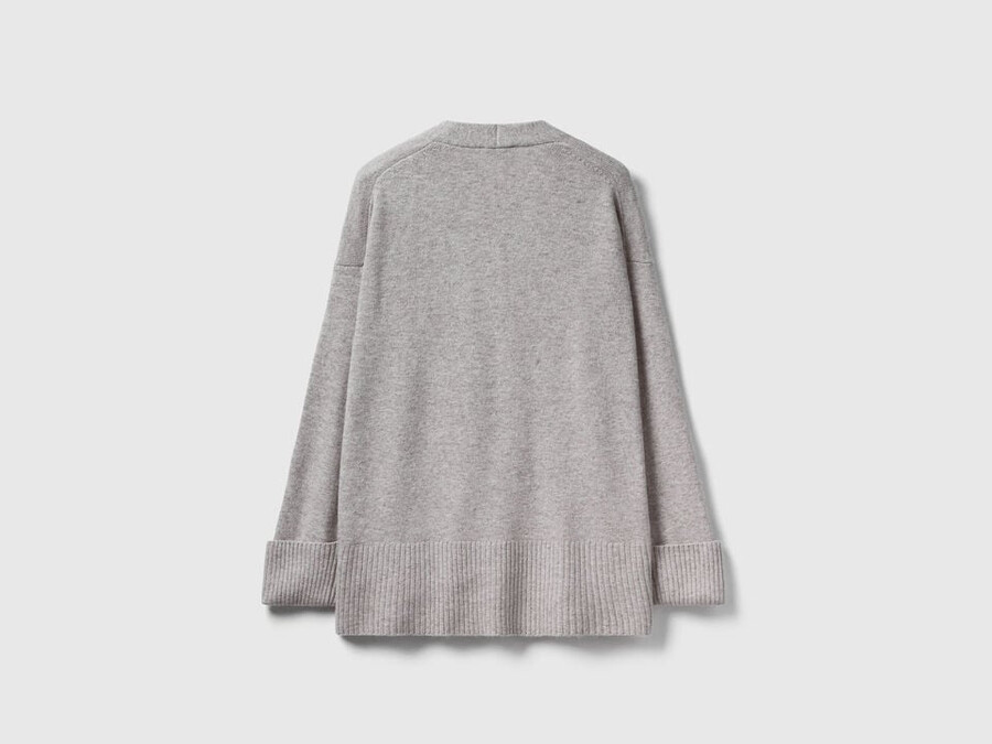 oversized fit cardigan in wool blend