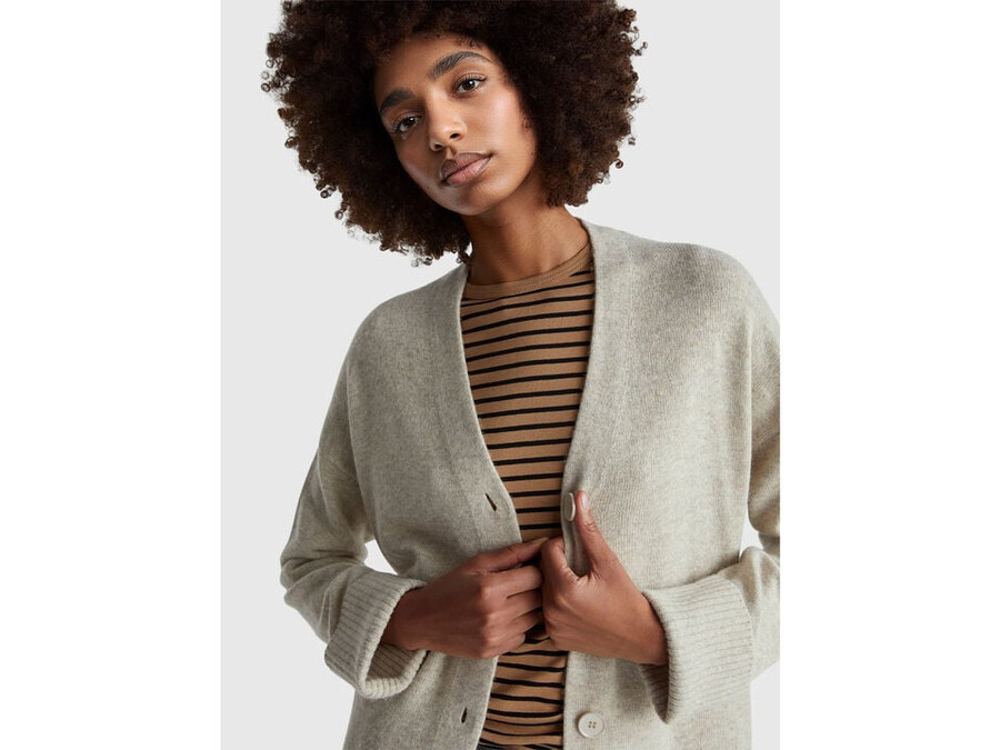 oversized fit cardigan in wool blend
