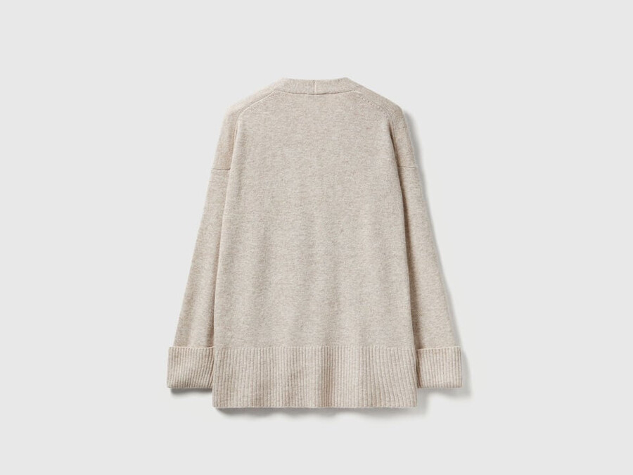 oversized fit cardigan in wool blend