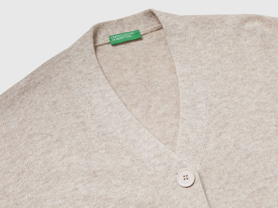 oversized fit cardigan in wool blend