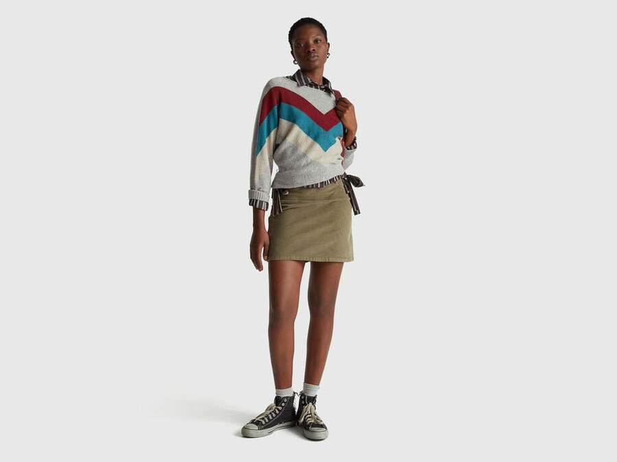 sweater with stranger things inlay