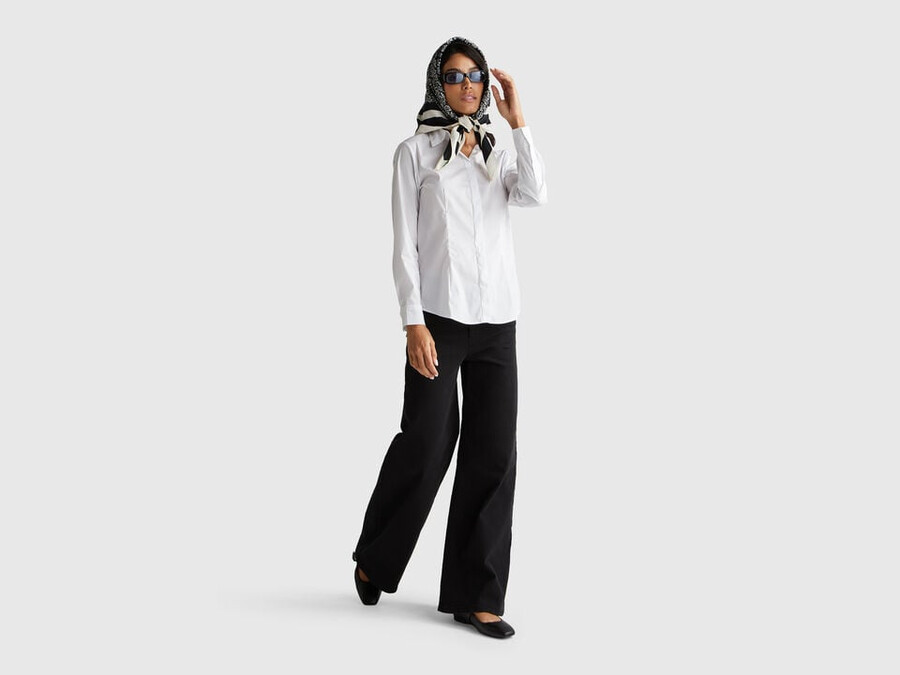 shirt in stretch cotton blend