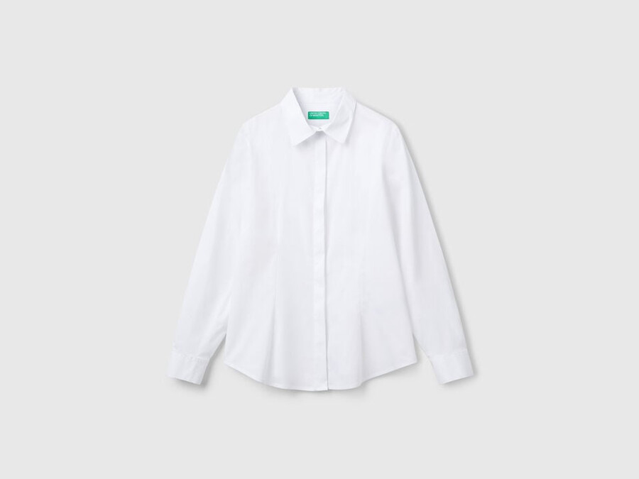 shirt in stretch cotton blend